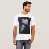 Astronautiestars en ruimtevaardige ballonnen t-shirt (Voorkant volledig)