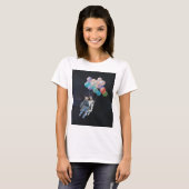 Astronautiestars en ruimtevaardige ballonnen t-shirt (Voorkant volledig)