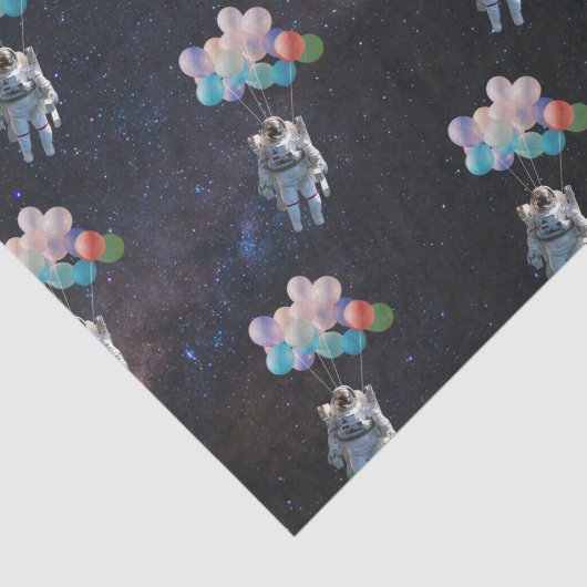 Astronautiestars en ruimtevaardige ballonnen tissuepapier (Detail)