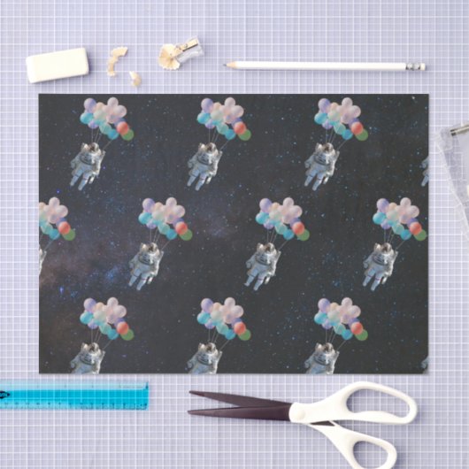 Astronautiestars en ruimtevaardige ballonnen tissuepapier (Craft)