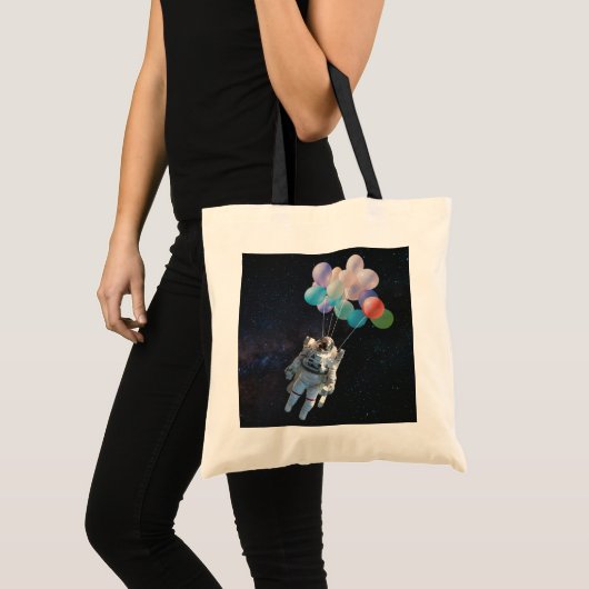 Astronautiestars en ruimtevaardige ballonnen tote bag (Voorkant (product))