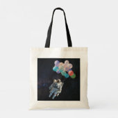 Astronautiestars en ruimtevaardige ballonnen tote bag (Achterkant)