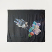 Astronautiestars en ruimtevaardige ballonnen wandkleed (Voorkant (horizontaal))