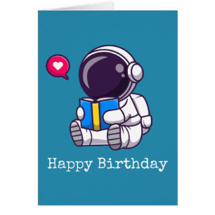 Astronautisch leesboek schattige kinderen