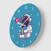 Astronautisch leesboek schattige kinderen grote klok (Hoek)