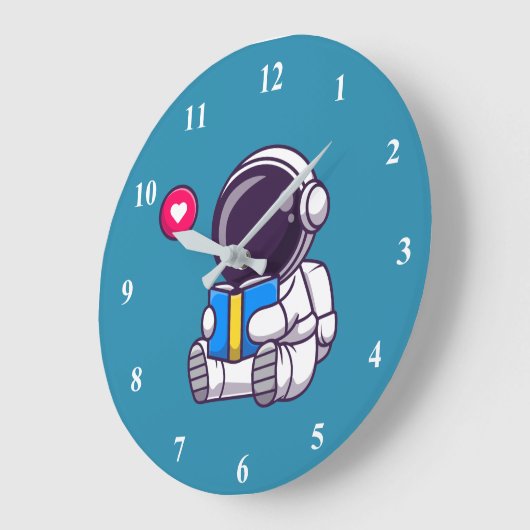Astronautisch leesboek schattige kinderen grote klok (Hoek)