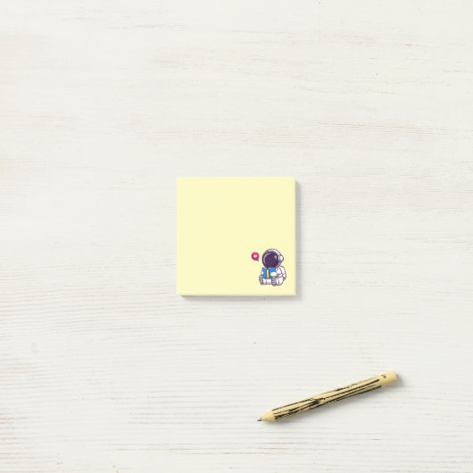 Astronautisch leesboek schattige kinderen post-it® notes (Op bureau)