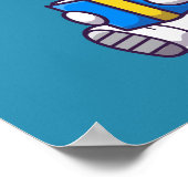 Astronautisch leesboek schattige kinderen poster (Hoek)