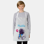 Astronautisch leesboek schattige kinderen schort (Gedragen)