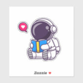 Astronautisch leesboek schattige kinderen sticker (Vel)