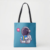 Astronautisch leesboek schattige kinderen tote bag (Voorkant)