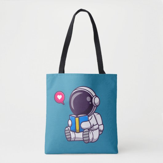 Astronautisch leesboek schattige kinderen tote bag (Voorkant)