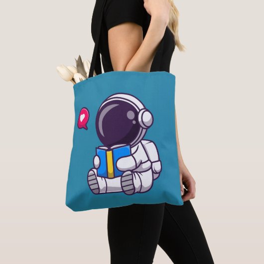Astronautisch leesboek schattige kinderen tote bag (Dichtbij)