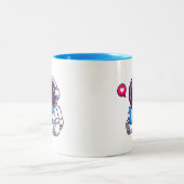 Astronautisch leesboek schattige kinderen tweekleurige koffiemok (Center)