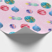Astronautisch meisje Outer Space Birthday Cadeaupapier (Hoek)