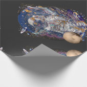 Astronautisch ontwerp cadeaupapier (Hoek)