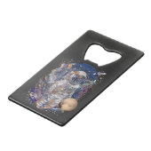 Astronautisch ontwerp creditkaart flessenopener (Voorkant Gekanteld)
