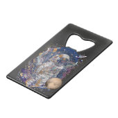 Astronautisch ontwerp creditkaart flessenopener (Achterkant Gekanteld)