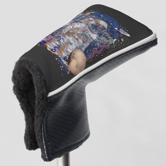 Astronautisch ontwerp golfheadcover (3/4 voorkant)