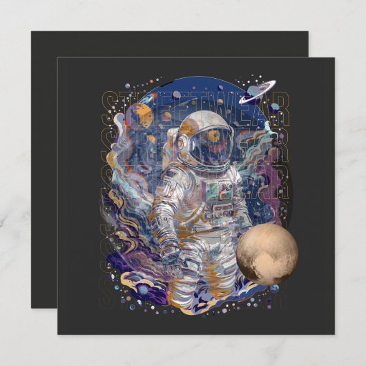 Astronautisch ontwerp kaart (Voorkant / Achterkant)