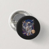 Astronautisch ontwerp ronde button 3,2 cm (Voorkant /achterkant)