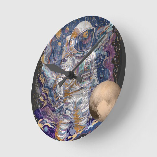 Astronautisch ontwerp ronde klok (Hoek)