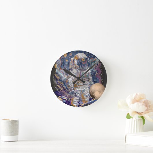 Astronautisch ontwerp ronde klok (Huis)