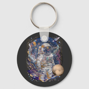Astronautisch ontwerp sleutelhanger