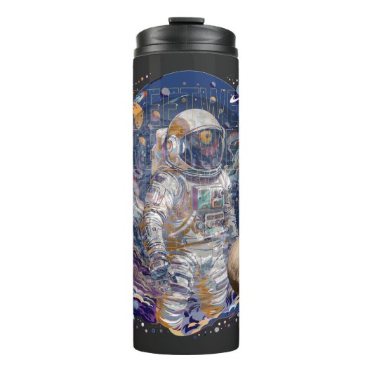 Astronautisch ontwerp thermosbeker (Voorkant)