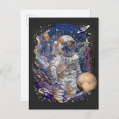 Astronautisch ontwerp uitnodiging briefkaart (Voorkant / Achterkant)