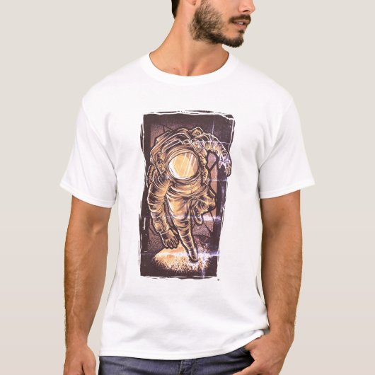 Astronautisch tattoo t-shirt (Voorkant)