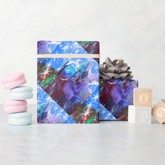 Astronautische afmetingen Verpakkingspapier Cadeaupapier (Baby Shower)