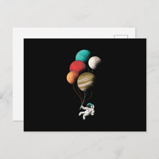 Astronautische ballonnen briefkaart (Voorkant / Achterkant)