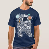Astronautische consumptie van planetaire ijsjes in t-shirt (Voorkant)