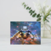 Astronautische desintegratie briefkaart (Staand voorkant)