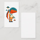 Astronautische inosaurus in de ruimte visitekaartje (Voorkant / Achterkant)