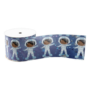 Astronautische jongen Buitenruimte Grosgrain Lint