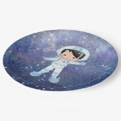 Astronautische jongen Buitenruimte Papieren Bordje (Gekanteld)