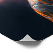 Astronautische kat 2 poster (Hoek)