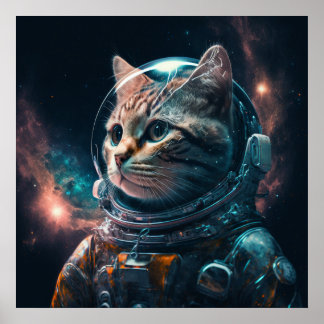 Astronautische kat 2 poster