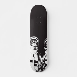 Astronautische kat zwart-wit persoonlijk skateboard
