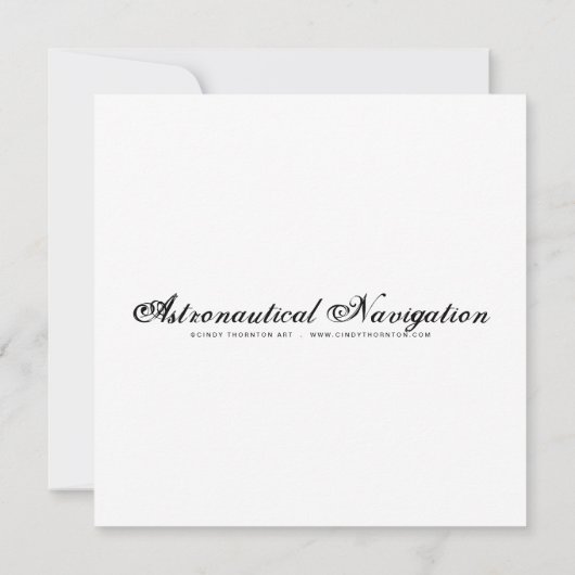 Astronautische navigatie - Mini Print (Achterkant)