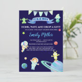 Astronautische ruimtevaart op uitnodiging van baby (Staand voorkant)