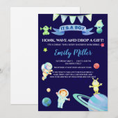 Astronautische ruimtevaart op uitnodiging van baby (Voorkant / Achterkant)