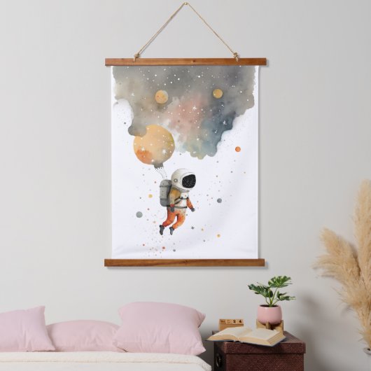 Astronautische waterverf hangend wandkleed (Slaapkamer)