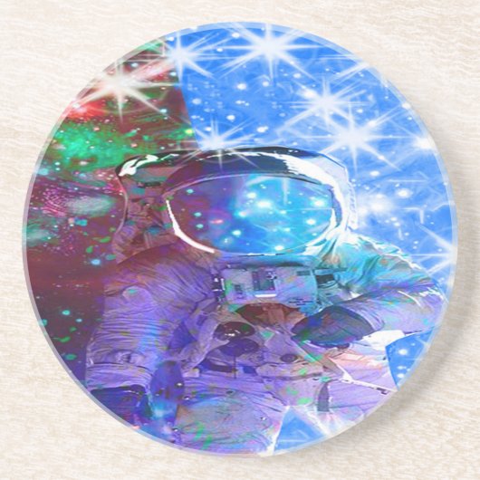 Astronautmetingen Zandsteen Onderzetter (Voorkant)