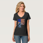 Astronauts 4th Of July Flag Patriotic Tee Space Fl T-shirt (Voorkant volledig)