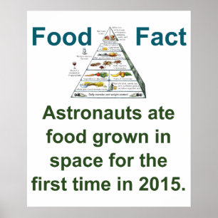 Astronauts ate food kweekt in de ruimte - voedself poster