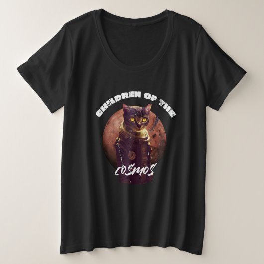 Astronauts Cat Animal Astronaut Space Spaceman Pla Grote Maat T-shirt (Design voorkant)