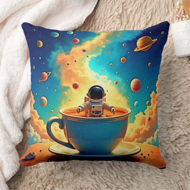Astronaut's Coffee Cosmos Journey Kussen (Deken)